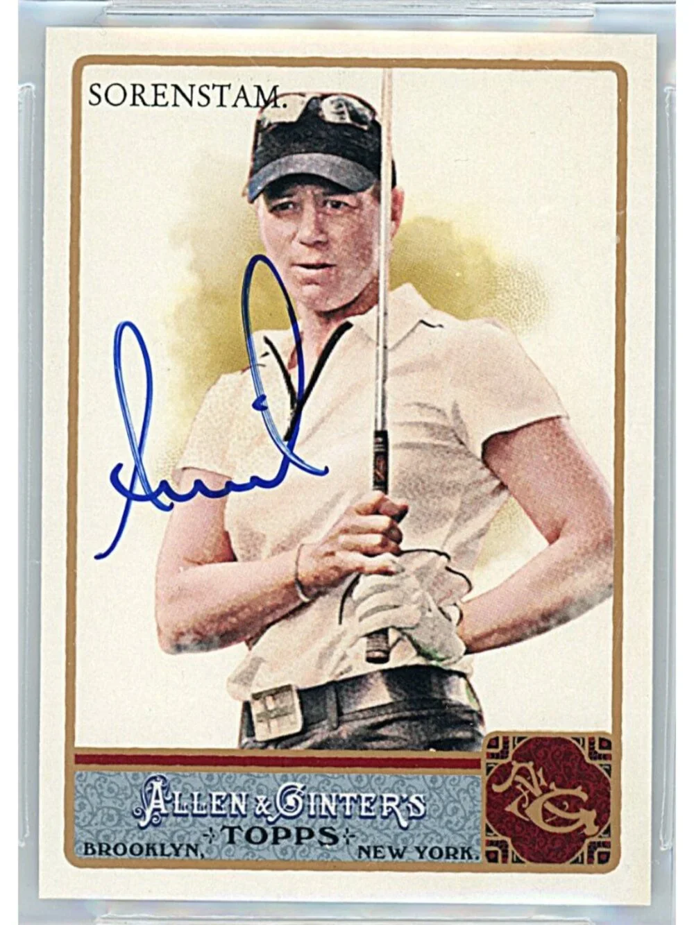 Annika Sorenstam Signed 2011 Allen Ginters LPGA Golf Card Beckett Slab Autograph